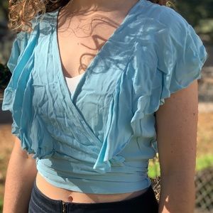 Hommage wrap crop top.